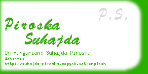 piroska suhajda business card